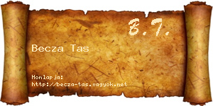 Becza Tas névjegykártya